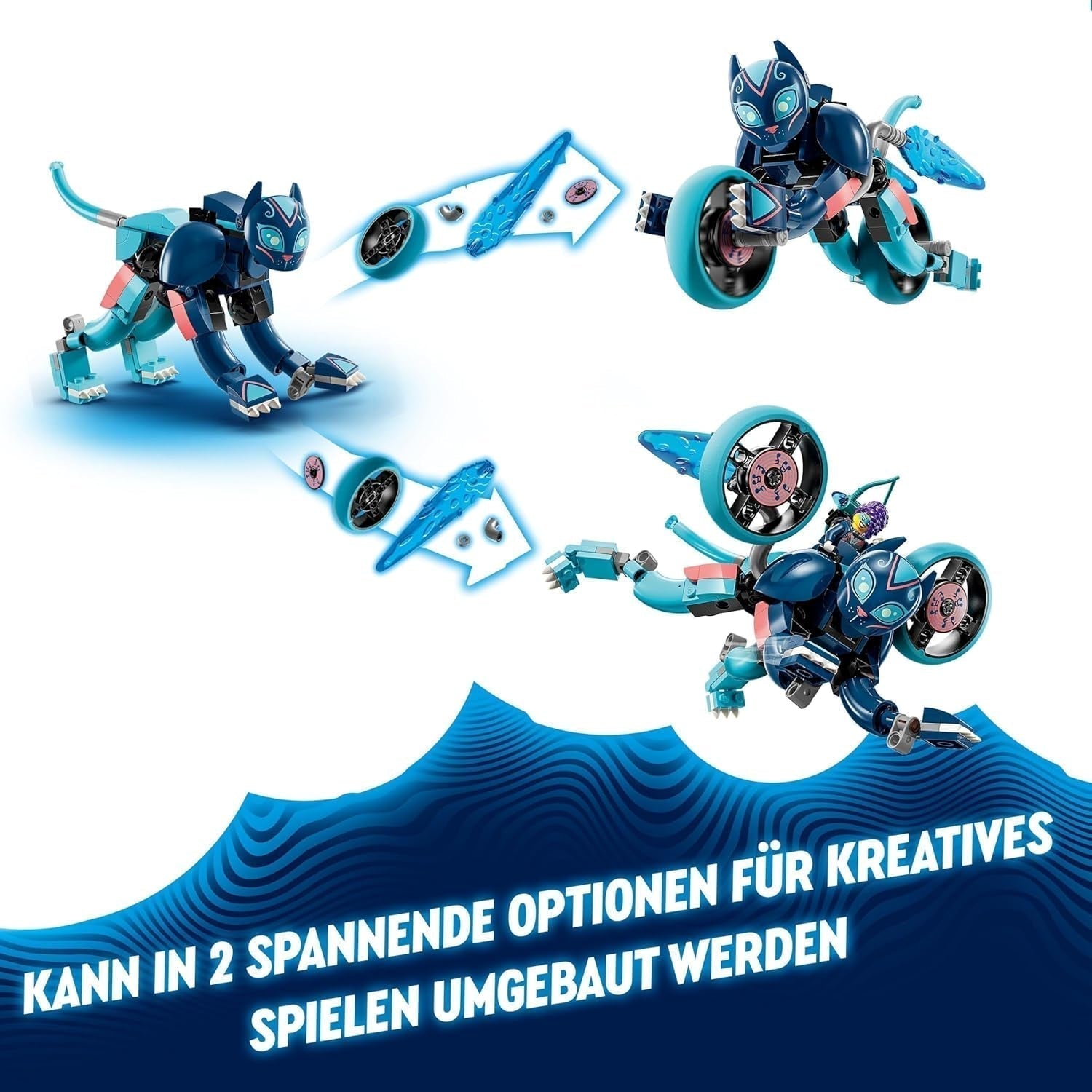 LEGO Dreamzzz Zoey's Cat Motorcycle 2 v 1 dárek pro 7 a více let starý model zvířat Stavebnice Hračka Motocykl Fantasy hrací sada pro chlapce a dívky 71479 Stavebnice Beuche den LEGO-Store