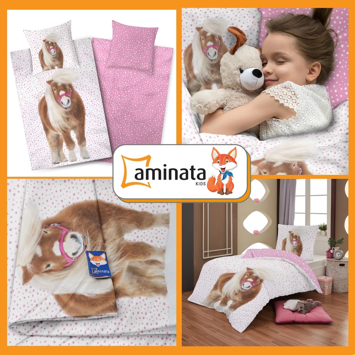 Aminata, dětské povlečení s poníky Povlečení - dětské Naty Shop