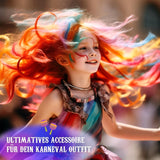 Magicat Hair Chalk for Girls Set I 10 smývatelných barev a 5 vlasových sponek I Dárek pro dívky 4 roky až 10 let I Kreativní dárek pro dětskou narozeninovou párty 2025 I Bezpečné a barevné Naty Shop Hair Dye