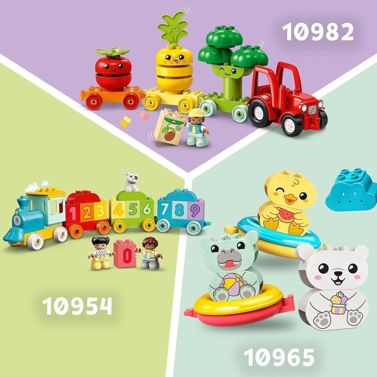 LEGO DUPLO Zvířecí vláček, Vláček s koly, Kreativní stavění a přestavování figurek zvířat, Vzdělávací hračka pro batolata, Dárek k narozeninám pro milovníky zvířat Dívky a chlapce 1½ roku staré 10412 Stavebnice Besuche den LEGO-Store