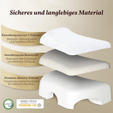 SAHEYER Boční spací polštář s paží, Ergonomický ortopedický polštář, Paměťový pěnový polštář na krk a ramena, Polštář na krk s víceúhlovými rameny pro mnoho poloh spánku (bílé) Krční ortopedické polštáře Naty Shop