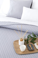 Přehoz Todocama Fine Boutique se vzorem piké, na jaro, léto, podzim a zimu, 100% super měkké mikrovlákno, multifunkční deka, 140/150/160-250 X 260 cm, světle šedá Postele a přikrývky Beuche den Todocama-Store