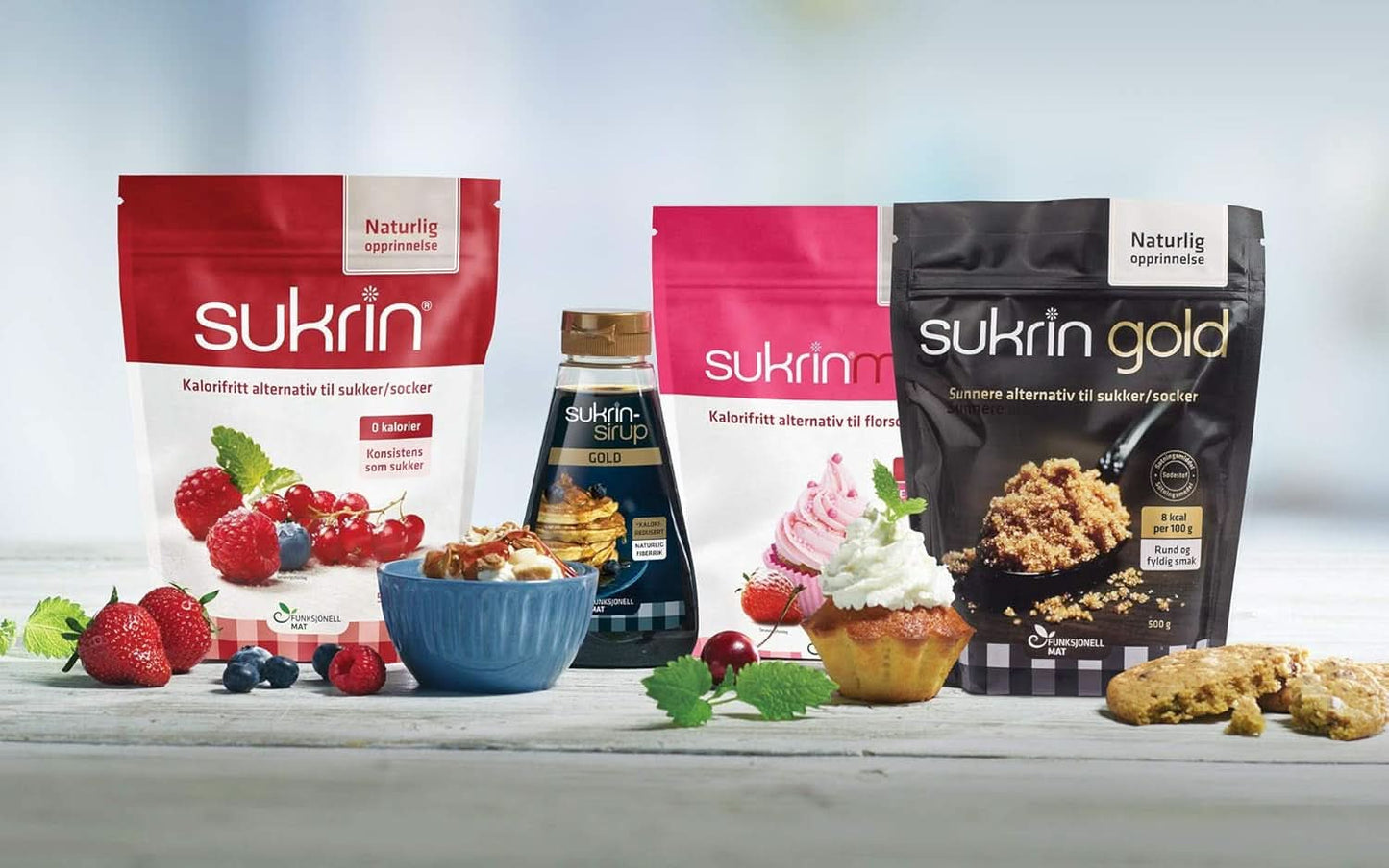 Sukrin Erythritol, přírodní alternativa cukru bez kalorií, 1 balení, 500 gramů Sladidla Naty Shop