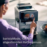 Automatický kávovar Siemens EQ900, velký barevný TFT displej, 2 zásobníky na zrnka, 36 teplých a studených nápojů, studená káva, super tichý, funkce dvou šálků, ovládání aplikací, nerezová ocel, TQ907D03