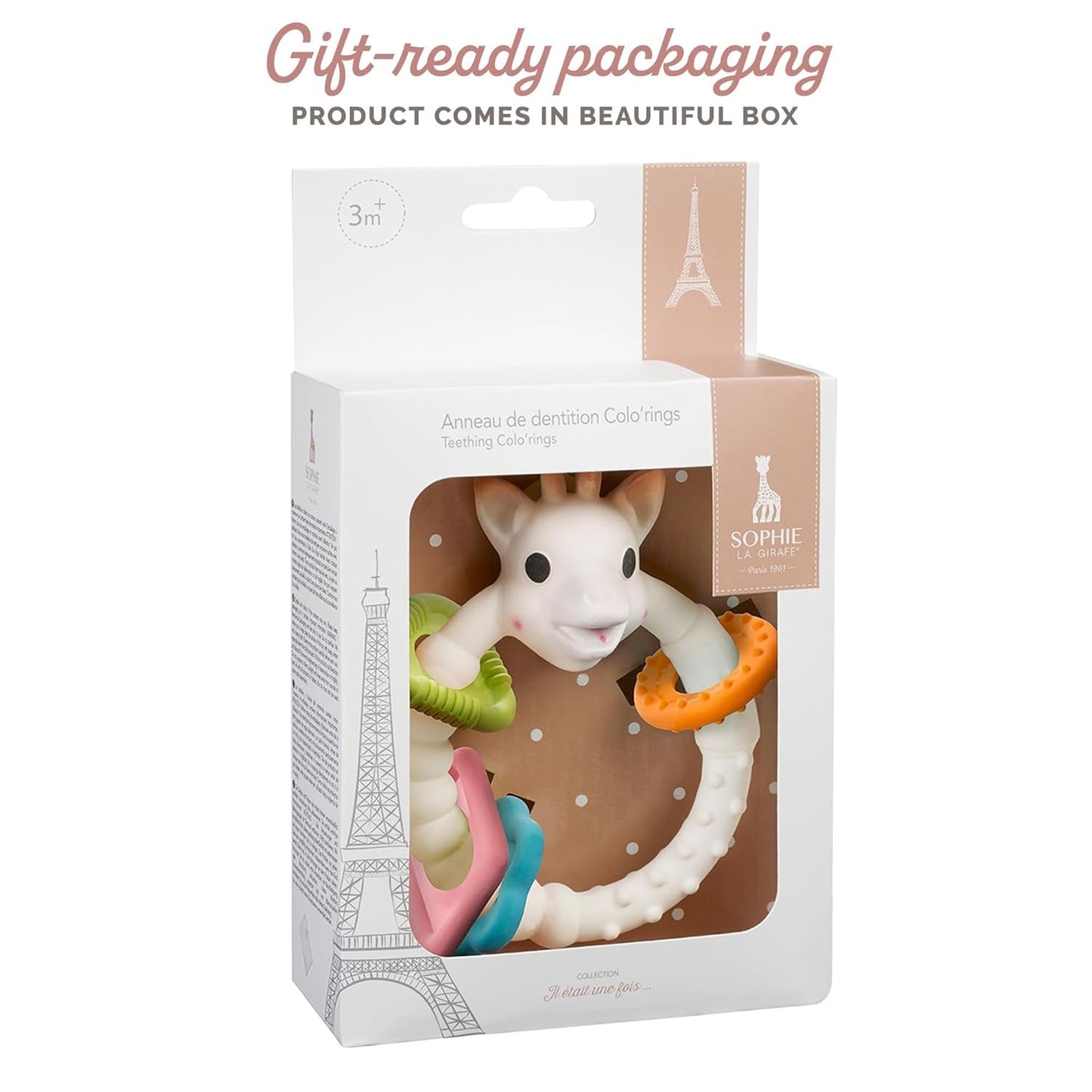Sophie Girafa – Colors Teething Ring byla 1 jednotka 010120