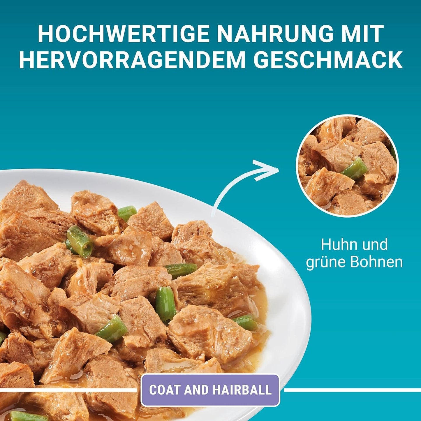 PURINA ONE Coat and Hairball Mokré krmivo pro kočky v omáčce s kuřecím masem, balení 26 ks (26 x 85 g)