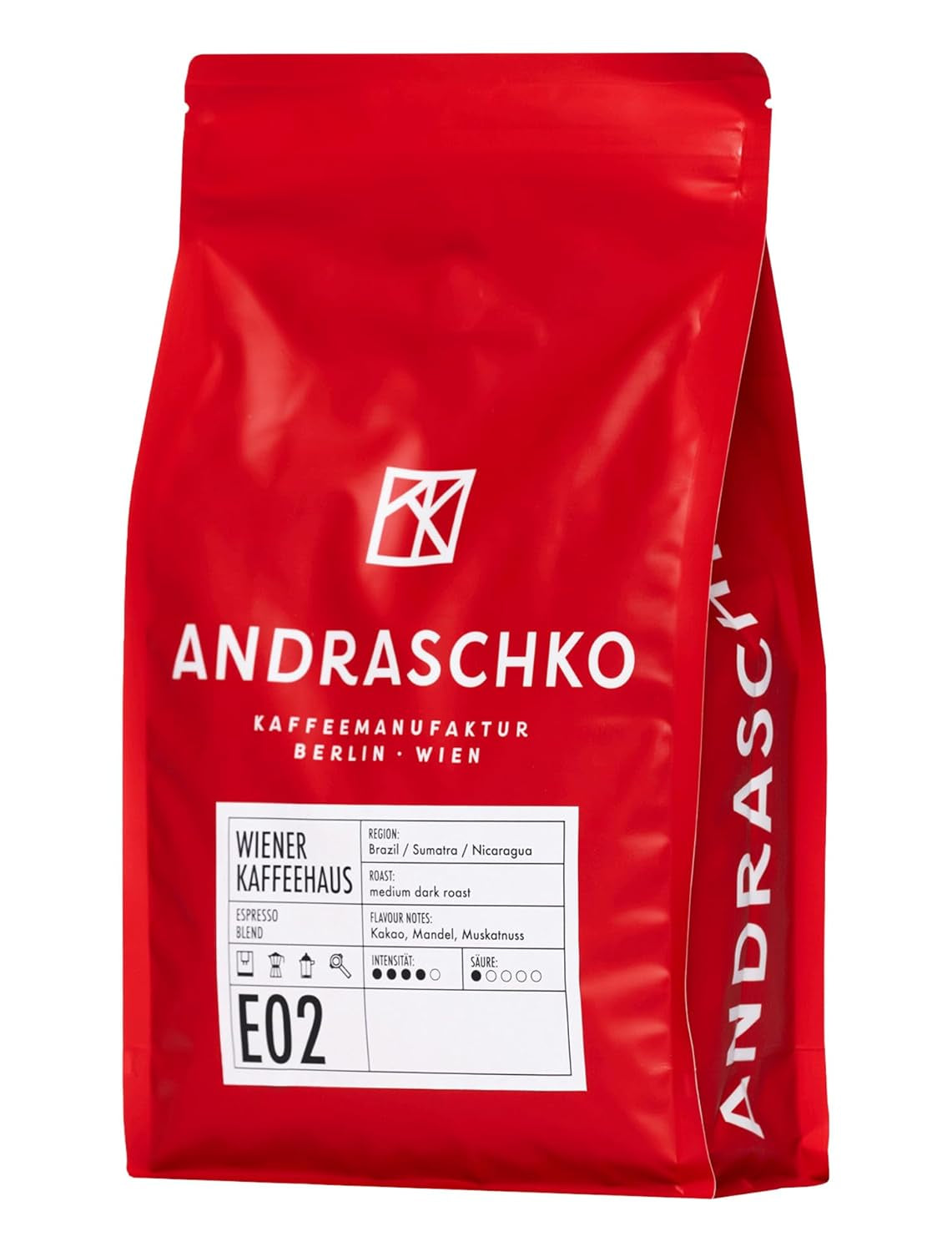 Espresso Bohnen - Wiener Kaffeehausmischung Směs espressa - jemné Röstung se 100% Arabica aus 7 Herkunftsländern - frisch in Berlin geröstet - 1kg