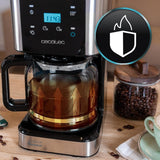 Espresso s filtrem Cecotec Coffee 66 Drop and Touch, výkon 950 W, 1,5 l, 12 šálků, dotykový displej, skleněná karafa, 24hodinový časovač, 6 spínačů, opakovaně použitelný síťový filtr