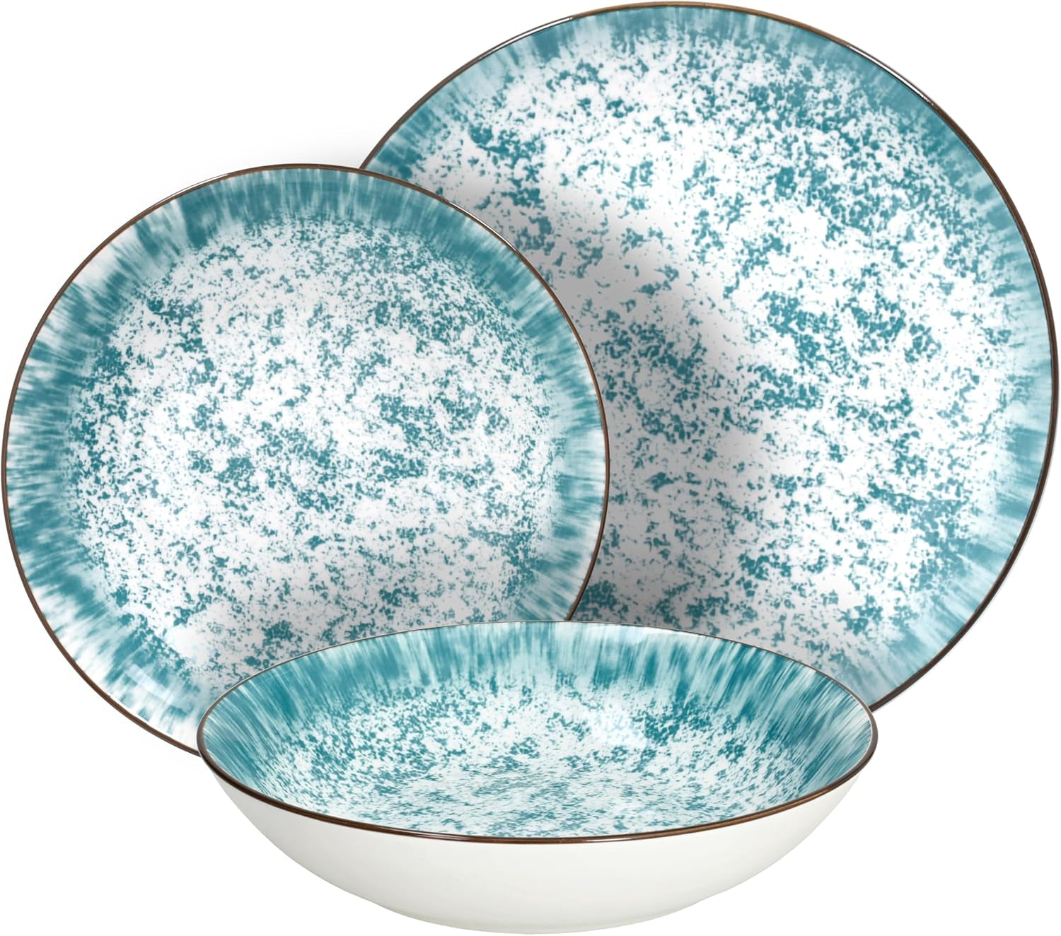 Kalos, sada nádobí pro 6 osob, 18 kusů, porcelán, světle modrá