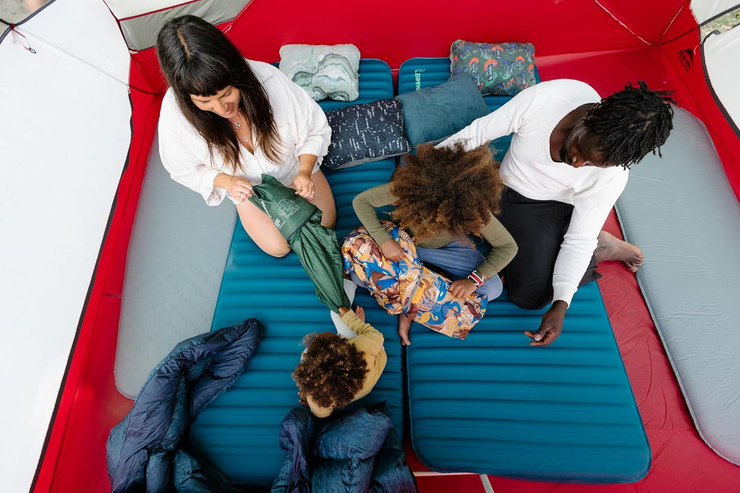 Kaskádový stlačitelný polštář Therm-A-Rest se šňůrou, Camping Polštář, Barva: Topowave, Velikost: L Cestovní polštáře Naty Shop