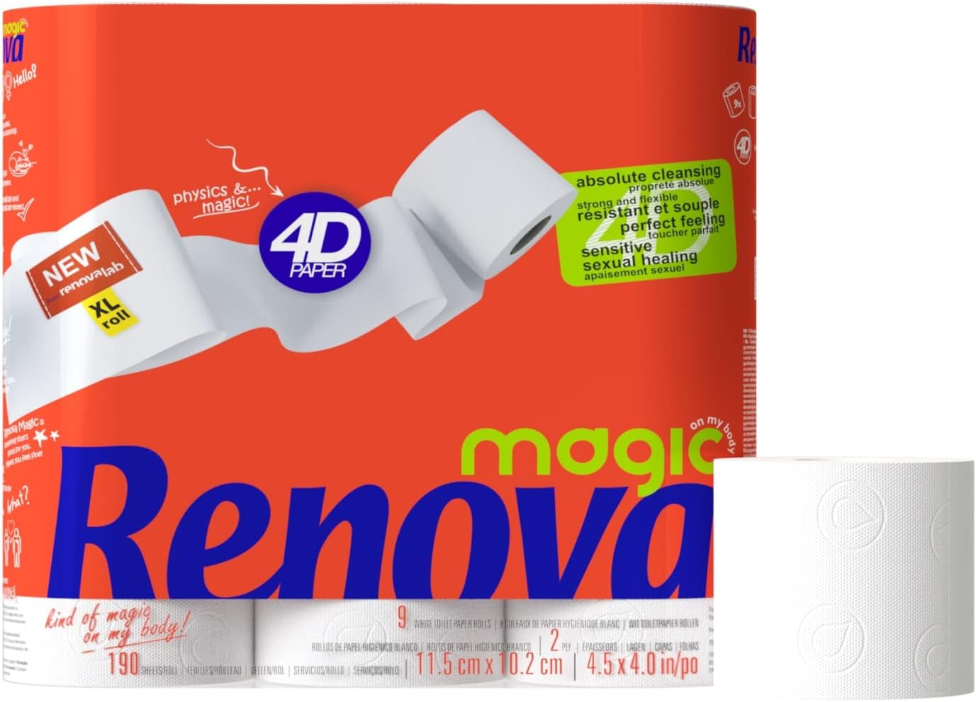 Toaletní papír Renova, 7 balení po 9 rolích - celkem 63 rolí
