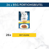 Gourmet Perle Select Strips Mokré krmivo pro kočky s kuřecím masem, balení 26 ks (26 x 85 g)