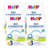 HiPP 3 Bio Combiotik (4 x 600g), pokračovací mléko od 10 měsíců, s přírodními kulturami kyseliny mléčné, vitamíny C a D, GOS, Omega-3 (DHA, ALA), nejlepší bio kvality