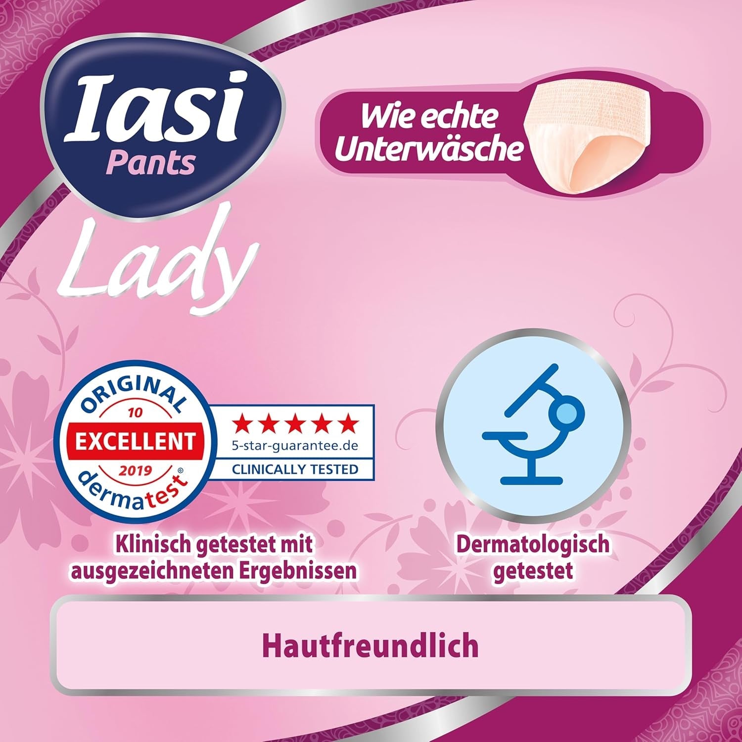 LADY Pants 48 Jednorázové kalhotky pro inkontinenci moči Absorpční Plus velikost S pro ženy 48 ks