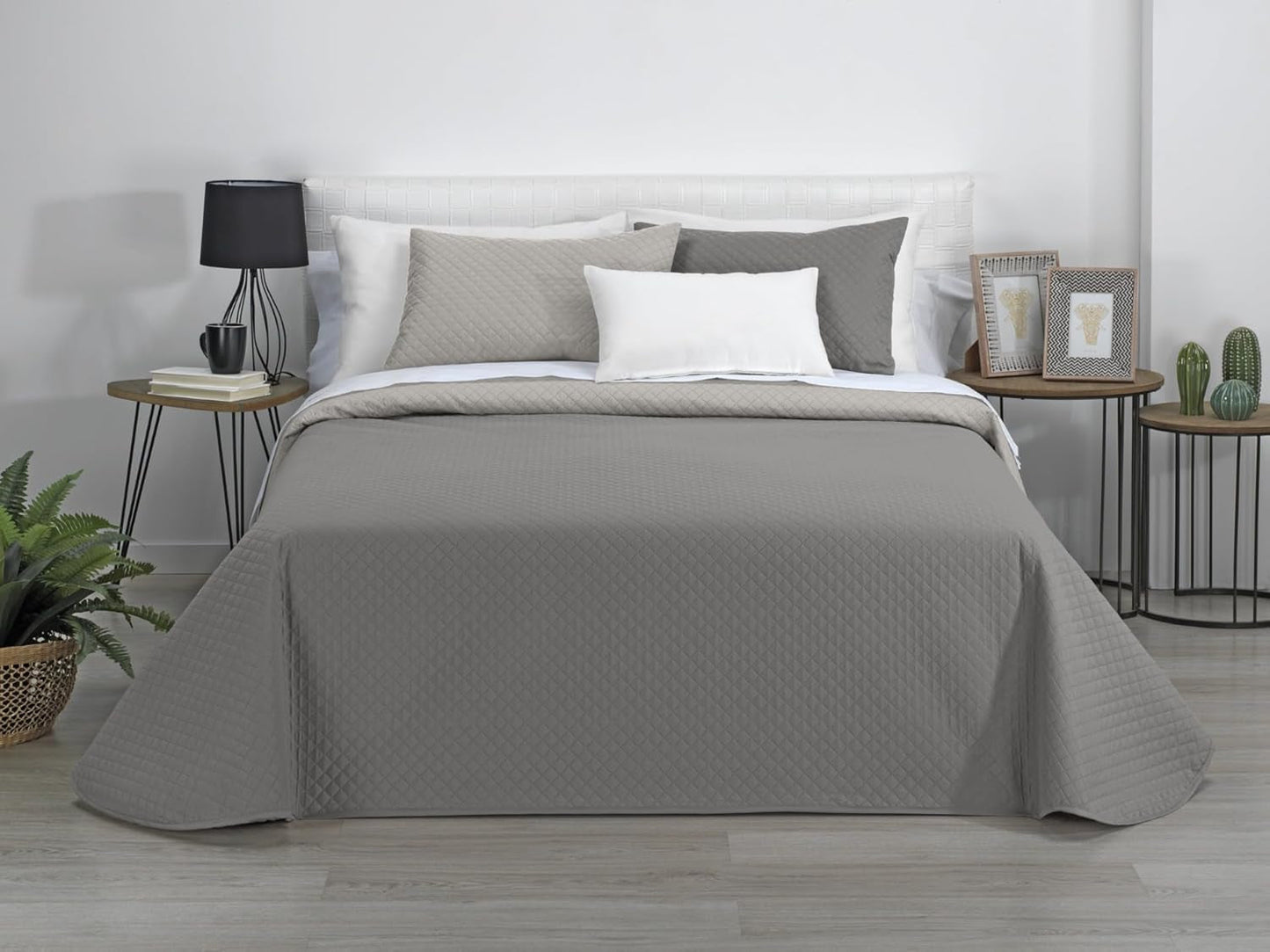 Estoralis | AVA | Oboustranná butiková přikrývka | Pro všechna roční období | Barva - Béžová/Taupe | Na postel 80/90 cm. postel. (180 X 270 Cm. Ancho X Alto) | Prošívaná přikrývka Přikrývky a přikrývky Naty Shop Výchozí název