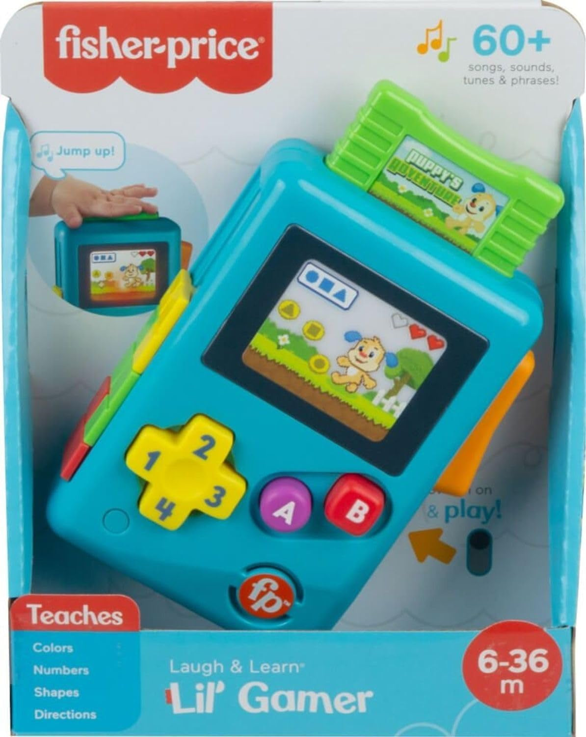 Fisher-Price HBC86 – Zábavné učení Lil' Gamer, hračka pro hudební učení a aktivity, německá verze, pro kojence a batolata od 6 do 36 měsíců Baby Toys Naty Shop