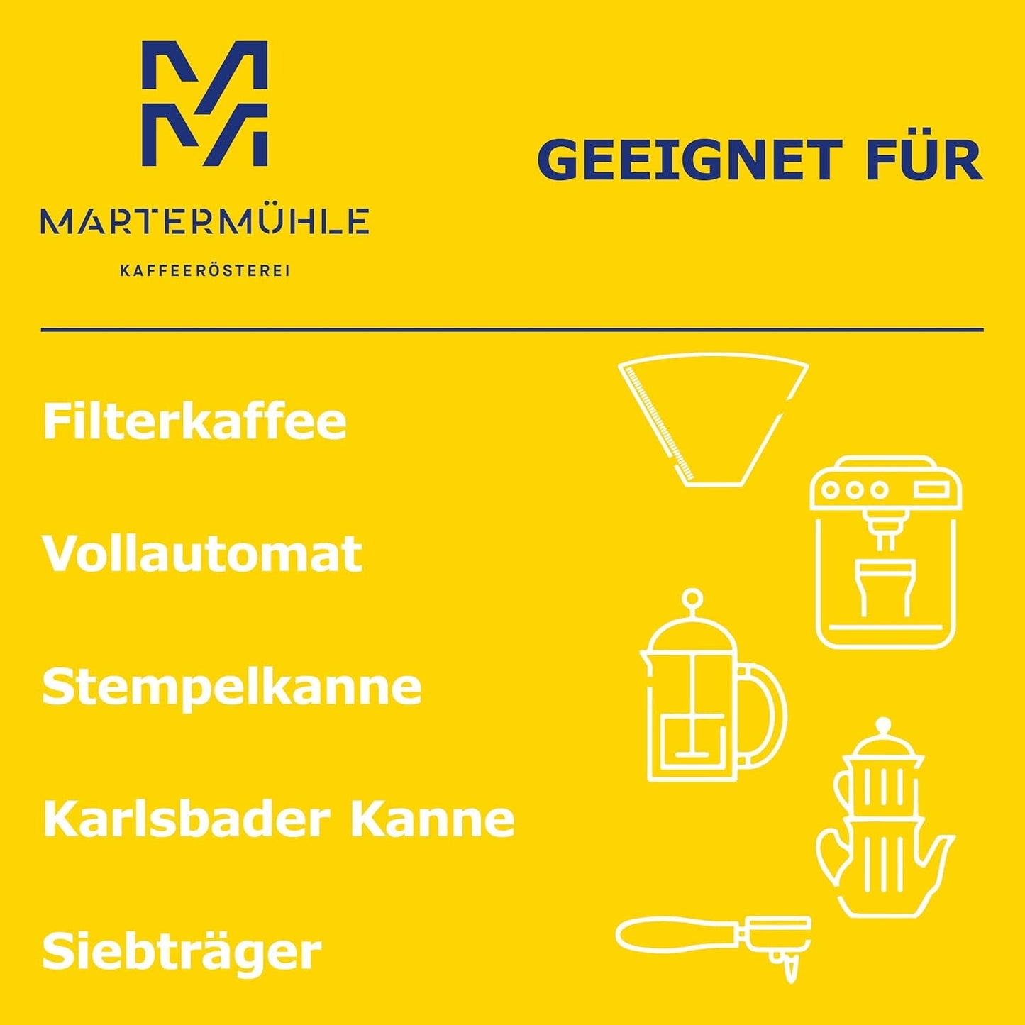 Martermühle Café Crème Kaffeebohnen 500g mittelkräftig I Arabica I Příchutě: Brauner Zucker, Haselnuss, Schokolade I Ganze Kaffeebohnen schonend geröstet, säurearm