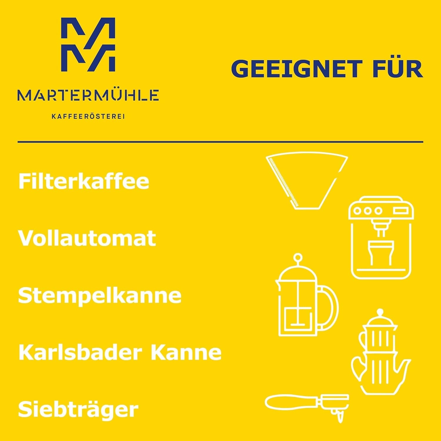 Martermühle Café Crème Kaffeebohnen 500g mittelkräftig I Arabica I Příchutě: Brauner Zucker, Haselnuss, Schokolade I Ganze Kaffeebohnen schonend geröstet, säurearm