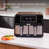 Kenwood Khealthy Twin Airfryer, 8L (2X4L), dvoukomorová, 8 programů, funkce Dual Cook & Sync Finish, dotykový displej Spotřebiče Naty Shop