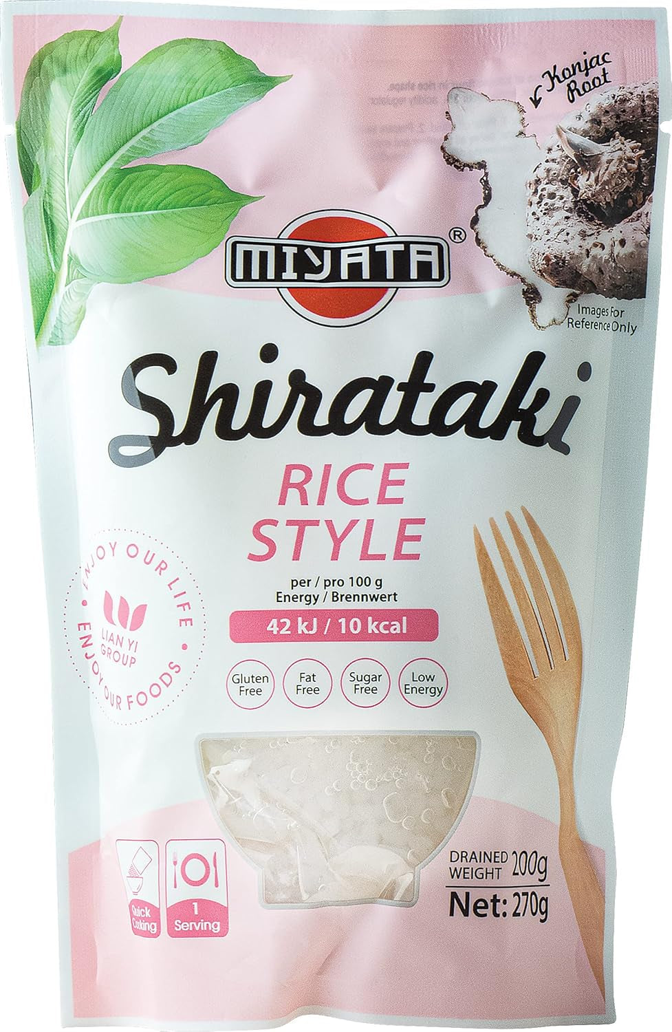 Miyata rýže Shirataki z konjac mouky, 1 balíček (1 x 270 g)