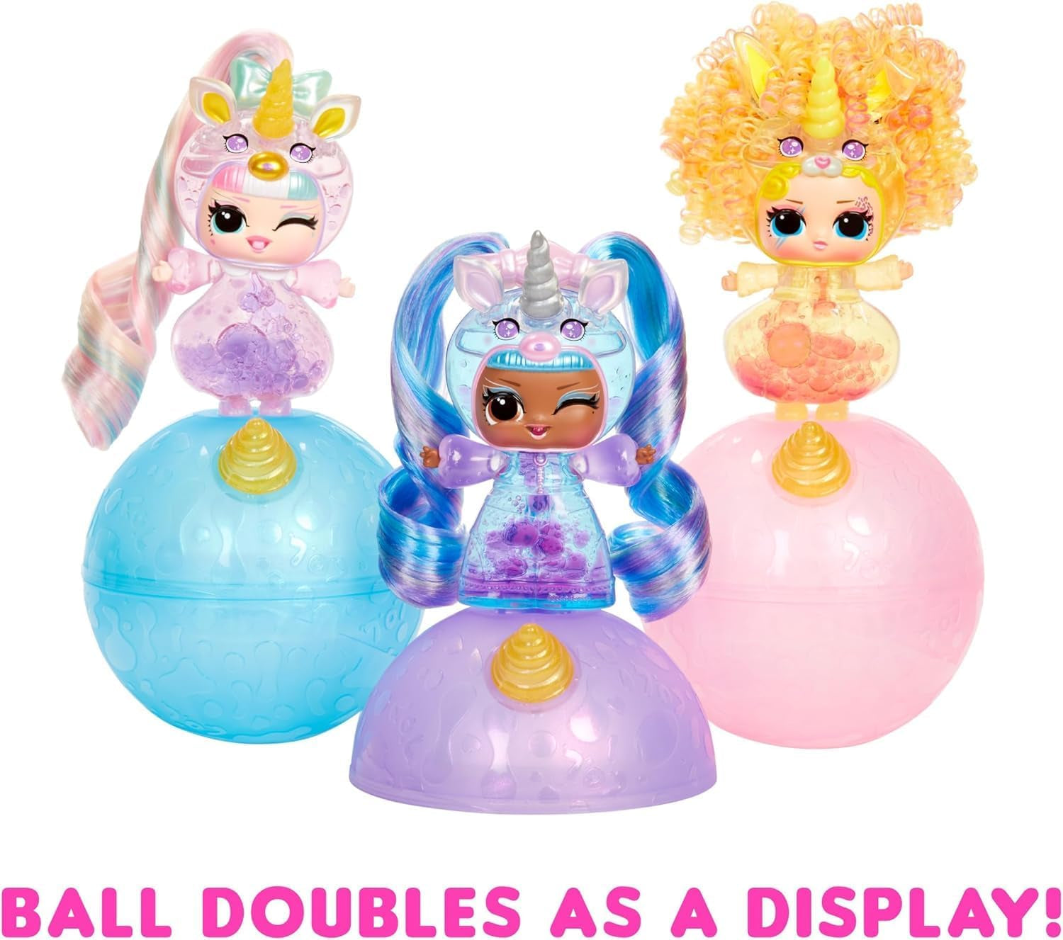 LOL Překvapení! Unicorns Tots – obsahuje 1 panenku s čirým tělem a efektem lávové lampy, obrněné balení, 8 sběratelských panenek se 2 barevnými mixy, pro děti od 4 let
