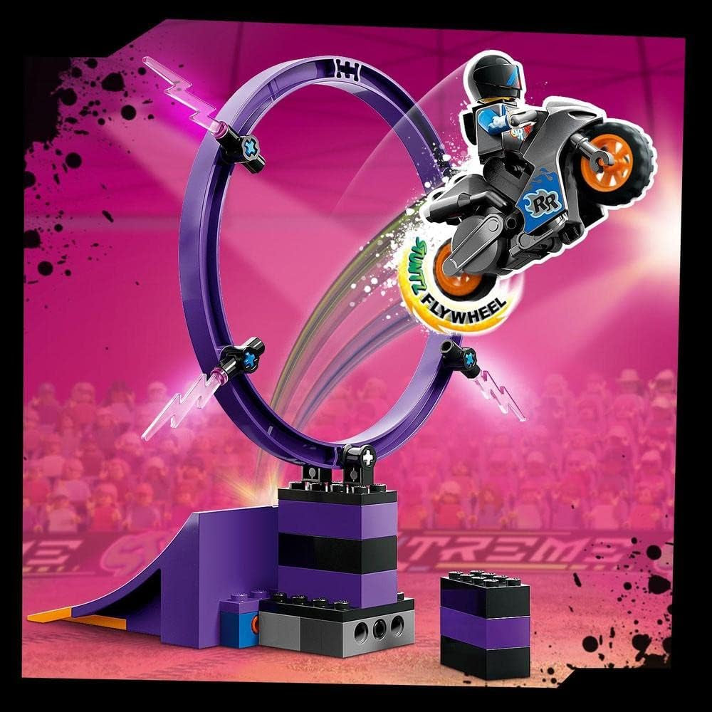 LEGO 60361 City Stuntz Ultimátní kaskadérská výzva, kaskadérské kousky 3v1 pro 1 nebo 2 hráče, se 2 dětskými kolovými motocykly, sada 2023 Stavebnice Besuche den LEGO-Store