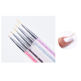 Sada 5 ks Stück Nagel Pinsel, Nageldesign Pinsel, Nail Art Dotting Tools, oboustranné profesionální akrylové pero na zdobení nehtů pro DIY Nail Art Design