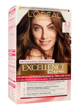 Barva na vlasy L'Oréal Paris Excellence 6.41 - světle jantarová bronzová barva na vlasy Naty Shop 4.3 zlatohnědá