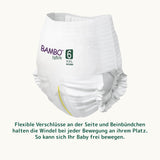 Dětské plenky Bambo Nature, velikost 6 (15+ kg) - měsíční balení 90 | Kojenecké plenky se zlepšenou ochranou proti protečení | Maximální pohodlí a volnost pro aktivní děti | Dermatologicky testované plenky