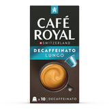 Café Royal Lungo Decaffeinato – kávové kapsle kompatibilní s Nespresso®, 100 % Arabica, Intensität 5/12, Rainforest Alliance, bez kofeinu, 100 kapslí
