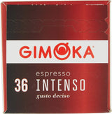 Gimoka Kaffeekapseln Espresso Intenso Kaffeemischung, Intensität 12-144 Kapseln Compatibel mit Lavazza* A Modo Mio* Haushalts-Espressomaschinen, 144 Stück (4 x 36 Getränke) Hergestellt v Itálii