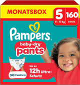 Pampers Baby-Dry Pants Größe 5, 160 Stück, 11kg-17kg, 360° auslaufsichere Vhodné pro den i noc