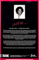 Panenka Barbie Signature Debbie Allen Tribute Collection v topu mimo rameno, zlatý pásek a fialové třásňové kalhoty a legíny, JBJ24
