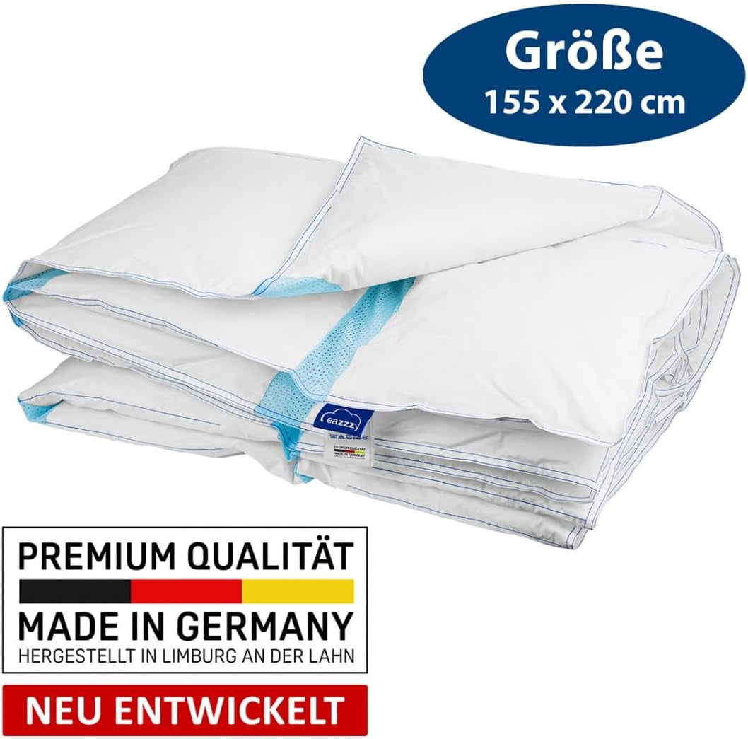 Přikrývka Genius Eazzzy Climate Comfort 155 X 220 cm, neprodyšná, lehká přikrývka pro všechna roční období, prodyšná přikrývka, příjemná teplota pro spánek, přikrývka pro všechna roční období Přikrývky a přikrývky Naty Shop