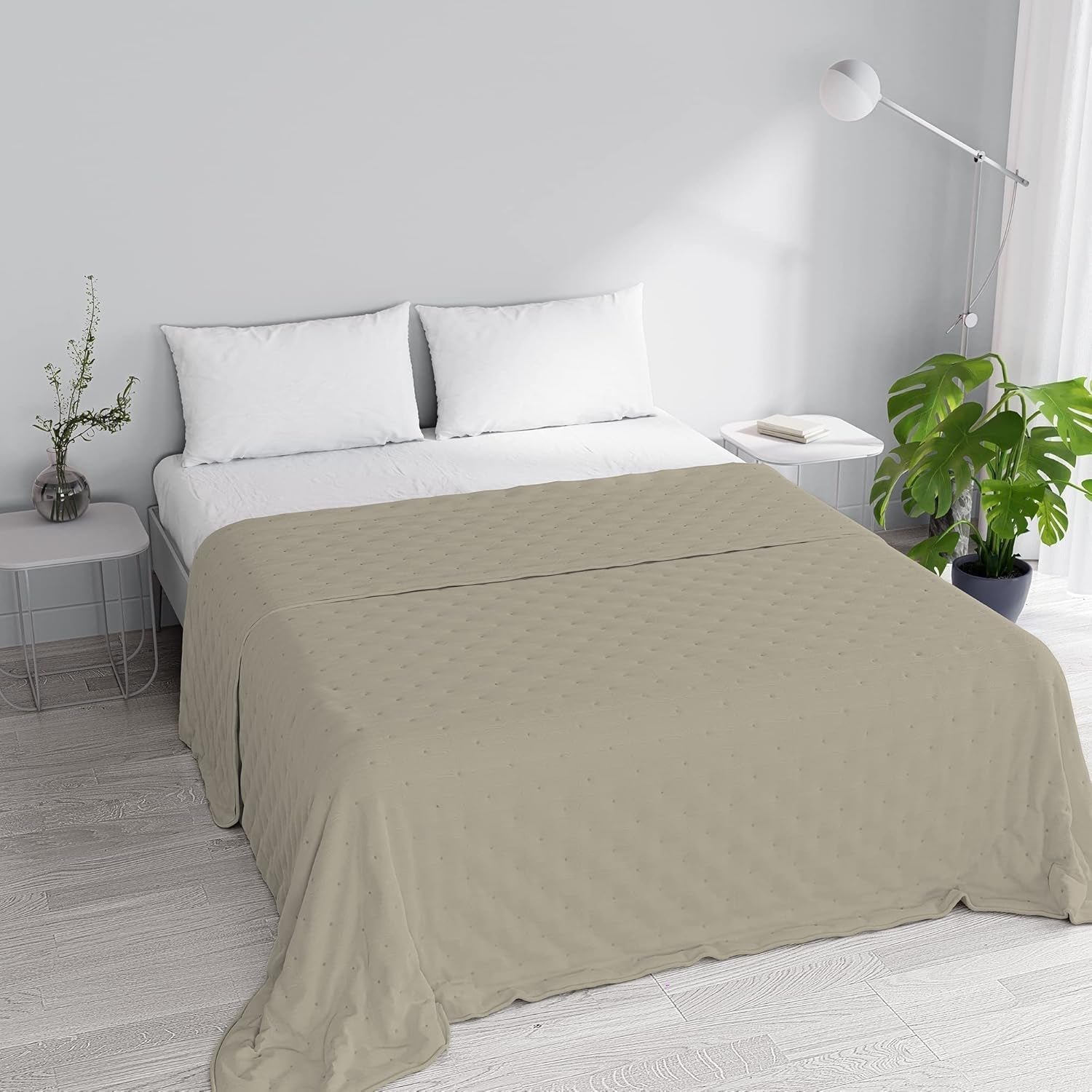 Italské povlečení letní přikrývka CHIC, mikrovlákno, DOUBLE 250X250Cm, hnědá Přikrývky a přikrývky Naty Shop