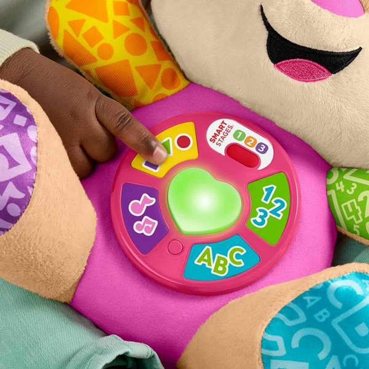 Fisher-Price Laugh & Learn Plyšová hračka JFD35 se Smart Stage pro děti od 6 měsíců, vícejazyčná verze: italština, španělština, portugalština, angličtina, JFD35 Baby Toys Naty Shop