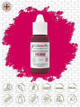 Sugarflair Colourflex Fuchsiové potravinářské barvivo na olejové bázi, vysoce koncentrované tekuté potravinářské barvivo, potravinářské barvivo pro máslový krém, čokoládu, těsto, fondán, polevu a další - 15 ml