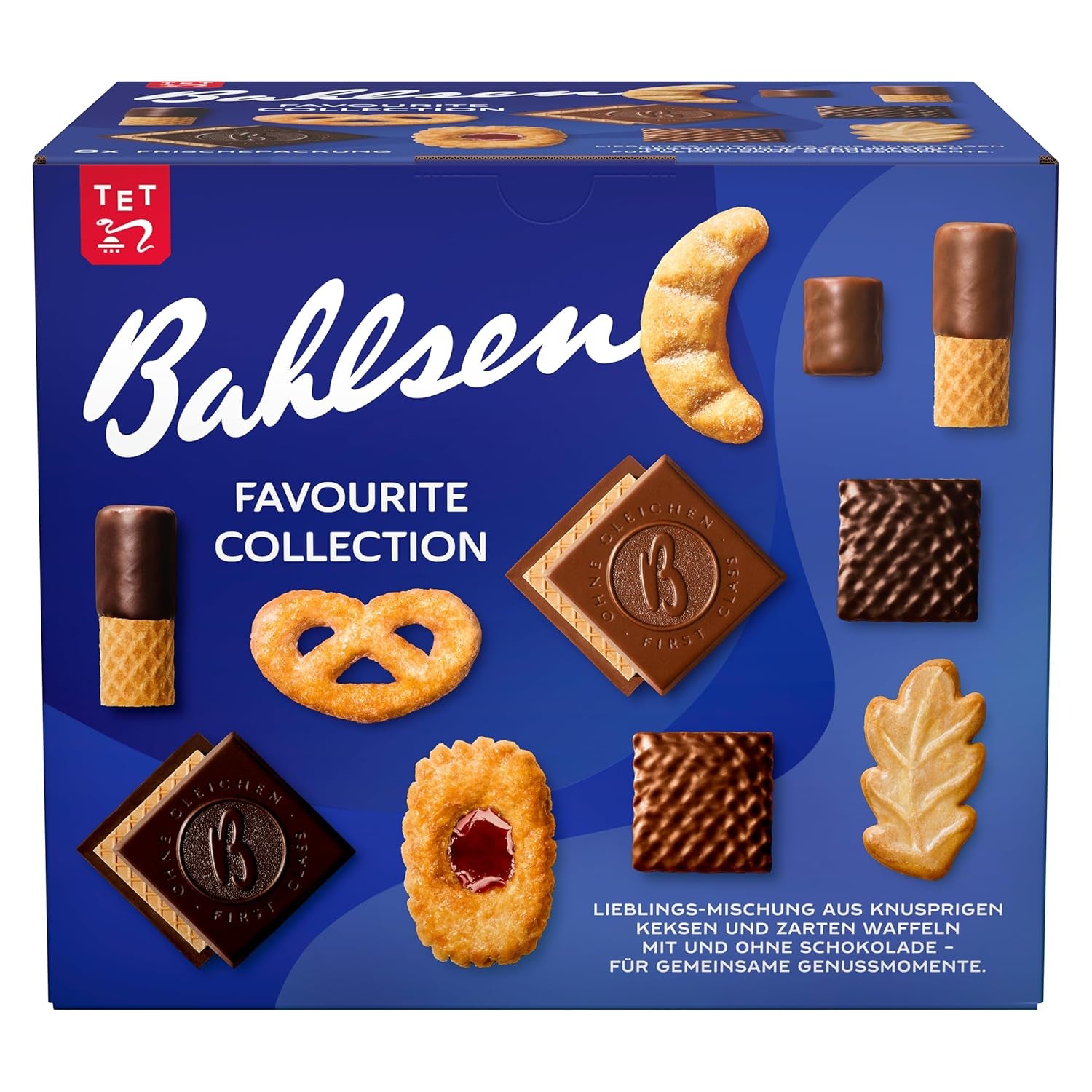 Bahlsen Favorite Collection XL 1 balení Směs křupavého těsta a oplatek s mlékem a hořkou čokoládou (8 x 227 g/1 816 g)