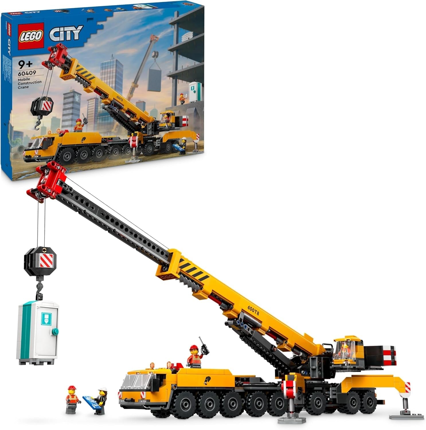 Stavebnice mobilního stavebního jeřábu LEGO City pro chlapce a dívky Kreativní děti Dárek Dlouhá prodloužitelná ruka 4 Minifigurky stavebních dělníků pro RPG 60409 Stavebnice Besuche den LEGO-Store Výchozí název