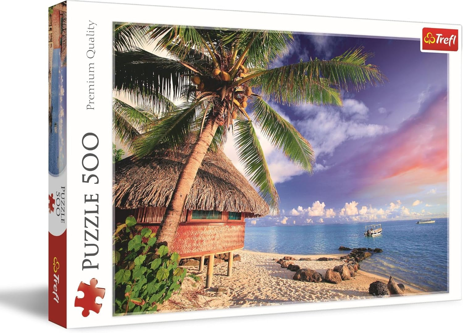 Trefl – Ostrov Bora-Bora – 500dílné puzzle – kutilské prázdninové zobrazení Puzzle Kreativní zábava Zábava Klasické puzzle pro dospělé a děti Puzzle od 10 let Naty Shop Výchozí název