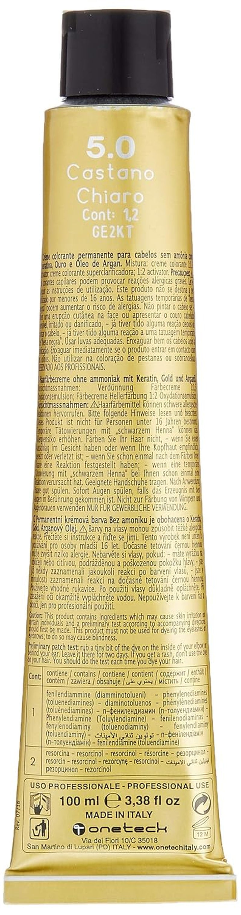 Fanola Oro Therapy Color Keratin 5.0 100ml Barva na vlasy Naty Shop