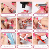 Sada 288 duálních nehtových forem, Dual Shape Nail Art Set, 12 forem prodlužování nehtů, gelových nehtových forem, Vhodné pro začátečníky a manikérky