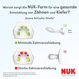 Noční dudlíky NUK First Choice pro miminka | 6-18 měsíců | Ortodontické dudlíky, které svítí ve tmě | Uklidňuje 99 % miminek** | Hroch/Koala | Balení 2