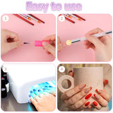 Nail Art Rendering-Werkzeuge Schwamm Undtupfpinsel, Sponge Brush Applicator, Doppelter Kopf Ombre Sponge Stick Mit 4 Ersatzköpfe, Nail Art Schwamm Und Tupfpinsel, Ombre Nagelpinsel Für Gelnägel