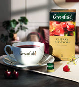 Greenfield Cherry Blossom, ibišek, šípek, jablko, malina, ostružina, čajové sáčky (2G X 25), 50G