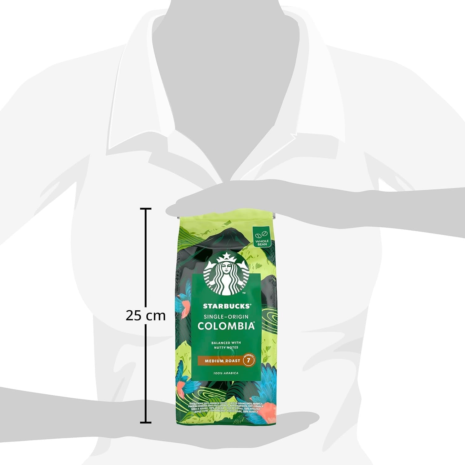 STARBUCKS Single Origin Colombia Coffee, středně pražená, celá zrna 450 g (balení po 4 ks)