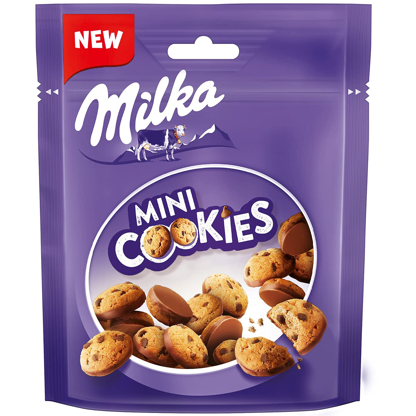 Mini sušenky Milka 8 x 110 g, Mini sušenky Milka s alpskou čokoládou (balení 3 ks)