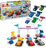 LEGO DUPLO Town F1 Team závodní auta se závodníky, stavebnice pro celou rodinu, nápaditý herní zážitek, dárek k narozeninám pro batolata, chlapce a dívky 2 roky staré 10445 stavebnic Besuche den LEGO-Store Výchozí název