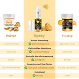 He-Ju Metallic Gold tekuté potravinářské barvivo 25 ml, jedlé třpytky na nápoje a jídlo (kovové zlato, 25 ml)