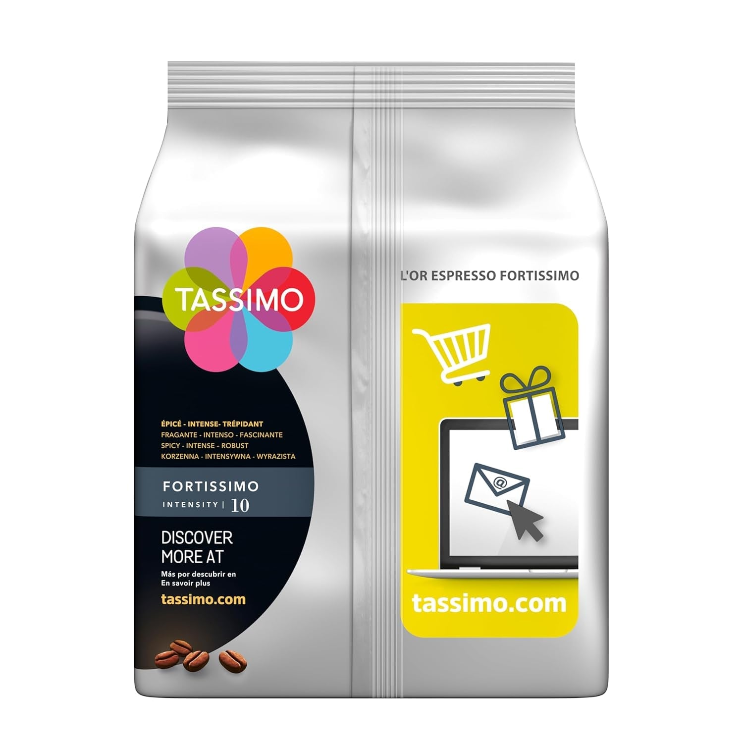 Tassimo Kapseln L'OR Espresso Fortissimo, 5 x 16 polštářků, 80 kávových kapslí